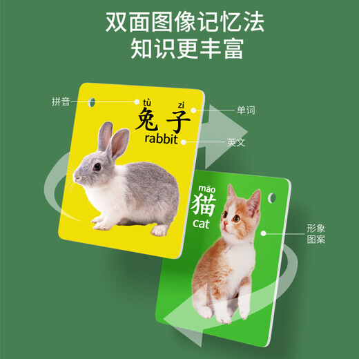Yisirui Early Education Color Card Baby Children's Cognitive Card 0-1-3 Years Old Animals Recognition Numbers Look at Pictures and Objects Baby Toys