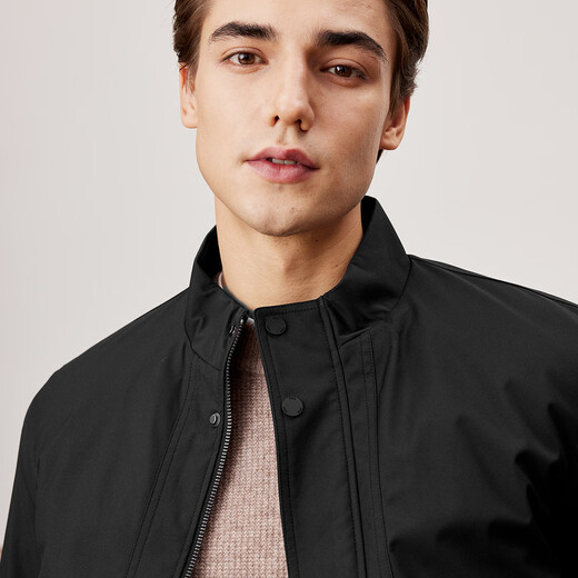 Shanshan jacket men's autumn and winter quilted thickened warm windproof stand collar business casual comfortable skin-friendly pocket jacket