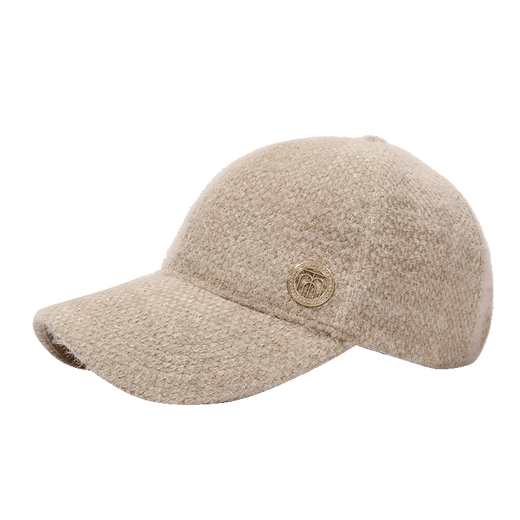 MONAITTE hat women's new versatile face-showing small plush thickened warm peaked cap winter casual fashion trendy brand baseball cap khaki (marked I-2) adjustable 55 to 60 cm