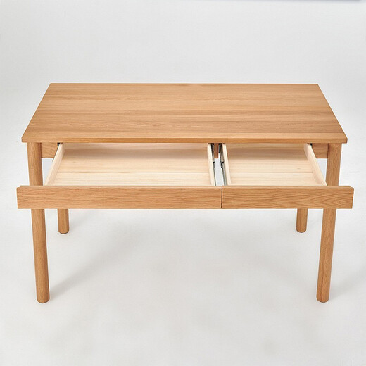 MUJI solid wood desk/(with drawer) table natural color width 120* length 60* height 75cm