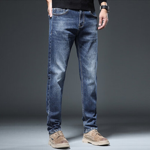 Jeep Spirit haut de gamme Jeans Jeans masculin 2025 Spring and Automne NOUVEAU BUSINESS LUMBRES LUMBRE STRAPT SLIM SLIG STERGT PANTS MEN'S 866 BLUE 28