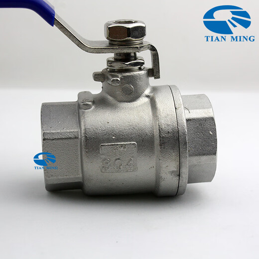 3042PC two-piece ball valve NPT thread internal thread straight thread G stainless steel two-piece Q11F soft seal 304 NPT1 DN25 L=73mm 495