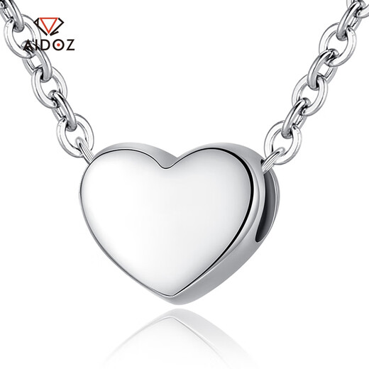 Aido Diamond Platinum Love Pendant for Women pt950 Platinum Fashion Pendant for Wife Single Pendant 0.8-1.0g + Delivery Silver Chain