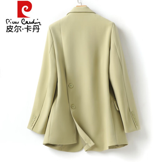 Pierre Cardin Mustard Green Suit Jacket Women's Spring New Korean Style Loose Slim High-Quality Small Casual Suit Top Pink S 85-110Jin Jin is equal to 0.5 kg