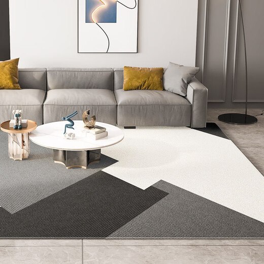 Gu Die Living Room Carpet Coffee Table Rug 2023 New Light Luxury Gray Girls Bedroom Bedside Sitting Sofa Free of Wash Baiyue Guanghua 100x140 Suitable for Small Sofa