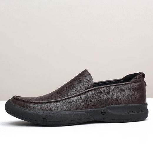 SDEP Spring Top Layer Cowide Business Casual Lederschuhe Weiche Leder Weiche Sohle große Größe kleiner Größe nicht rutschfestem Kear-resistenten Herrenschuhen 3891 Braune Leder in Innenfutter 38 (240 mm)