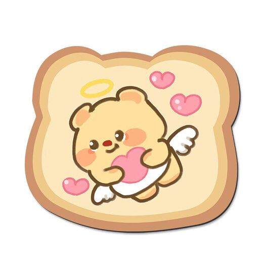 Mojia (mojia) forme spéciale toast ours souris tampon petite protection du poignet mignon girl girl ins style ordinateur bureau bosses yx-1396 [bonjour ours] pas de spécifications