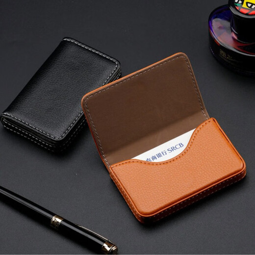 Gboni business card holder for men's business card box for business wear-resistant business card holder for men's women's personalized business card box for men's exclusive version [Black]
