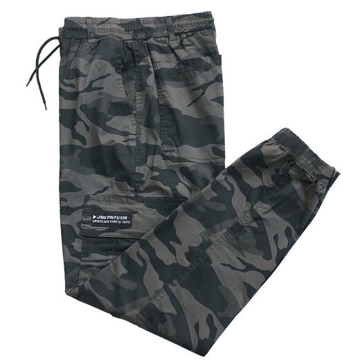 NanYUQIU (NANYUQIU) spring, summer and autumn elastic pants for men loose and versatile trendy foot-length camouflage workwear casual pants for men 826 spring and autumn clothes thick four-pocket foot-length pants 185 (160Jin[Jin equals 0.5 kg]-180Jin[Jin equals 0.5 kg])XXXL