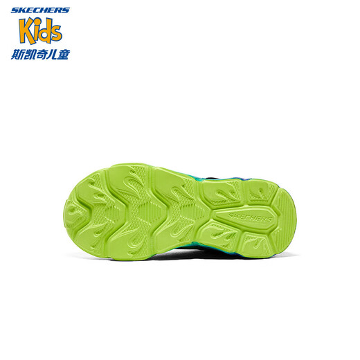 Skechers斯凯奇男童荧光闪灯鞋童鞋透气跑步运动鞋撞色大童跑鞋400103L