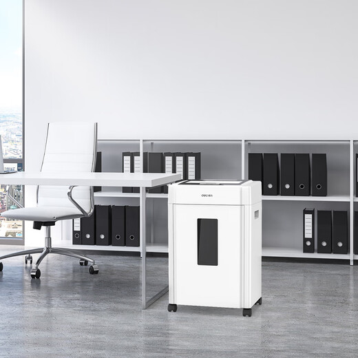 Deli Confidential Paper Shredder Office Commercial Paper Shredder Multi-Funktion Papier Dokument Shredder Großer Papier Shredder 8 Blätter 10 Minuten 9904 Papier Shredder (schwarz) (Tisch)