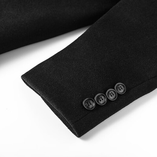 Lomon wool coat men's casual business formal clothes wool coat coat jacket LL1931 black 3XL