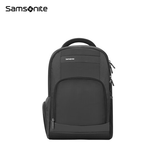 Samsonite backpack multi-compartment large capacity men's school bag can hold 15-inch computer bag water-repellent business backpack 36B black black