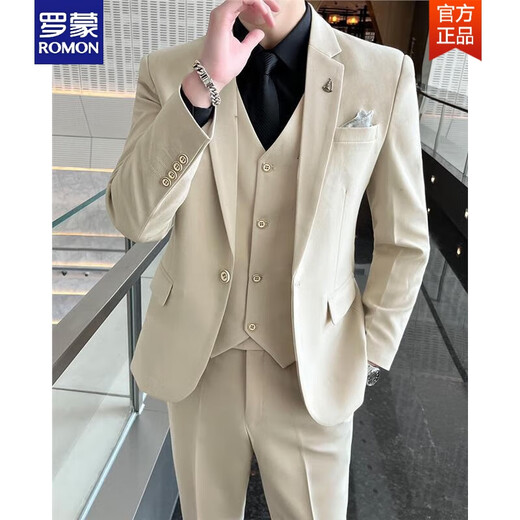 Romon (Romon) Costume de la veste formelle de commerce décontracté pour hommes de style coréen mince de robe de mariée