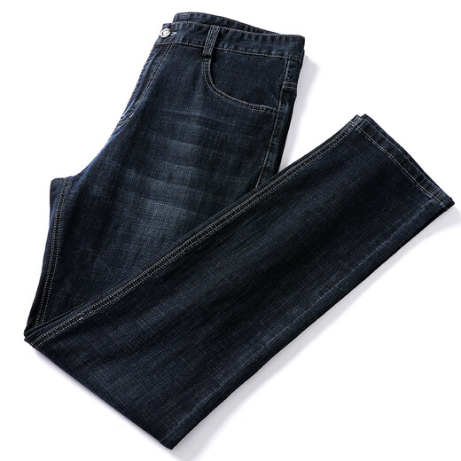 Classic Car (LAOYECHE) Jeans Men's Straight High Waist Trousers Cotton Flexible Washed Men's Pants Spring and Summer Thin Business and Casual Men's Clothing AB3886 Light Blue 30