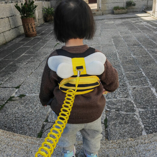 
Lekali Children are not easy to get lost backpacks not easy to get lost safety belt traction ropes with babies and children anti-lost bracelets and children. Little bee [upgraded backpack + 1.5-meter bracelet]
