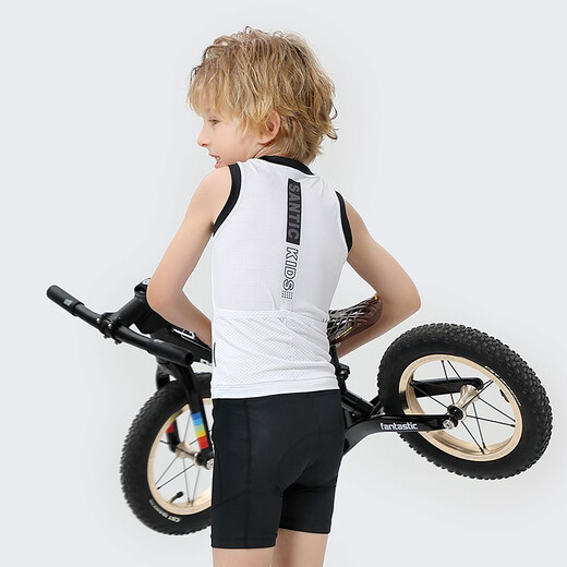 Sendike Children's Sports Broad Shoulder Vest Breathable Sleeveless Cycling Jersey Bottoming Sweat Vest for Men and Women Wulin White M (120)