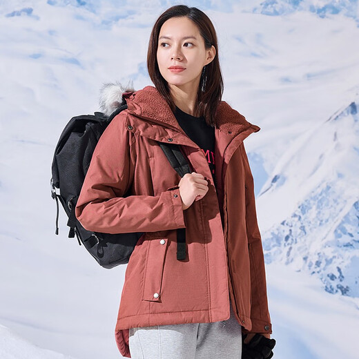 Columbia Outdoor Automne et Winter Cotton Veste pour femmes, énergie thermique, collier de coton en laine confortable et amovible WL9480 679 S