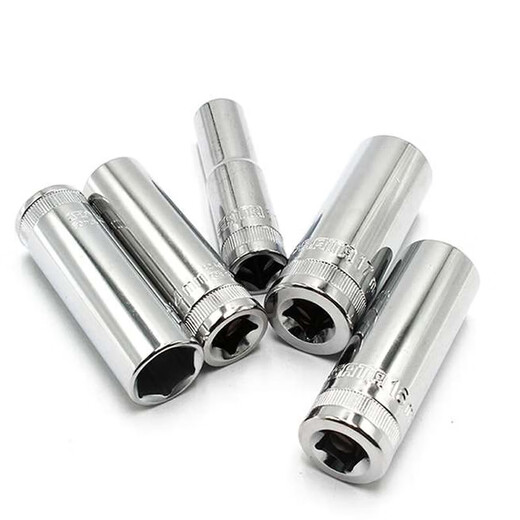 中飞加长套筒头10mm中号六角套筒8/10/12/13/14/19/21/22mm 12401 0900460件套筒组套10MM系列