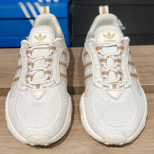 阿迪达斯 （adidas）三叶草男鞋女鞋夏季运动鞋网面透气跑步鞋复古老爹鞋休闲鞋JQ3927 JH7355/米白棕 42.5