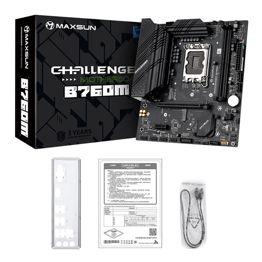 Mingxuan (Maxsun) Tablero de 12ª generación U Set i5 12600KF 12400F 12490F Capas de placa base de chips sueltas en caja Conjunto de CPU Challenger B760M DDR4 I5-12600KF CHIP LOLE CHIP [tres años de seguro de la tienda]