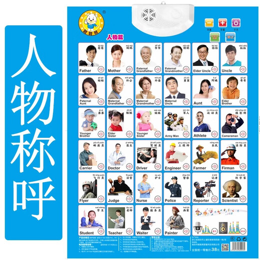 喆湘童趣立体有声挂图电子宝宝跟读图片墙壁纸贴画凹凸儿童早教0-3岁 水果蔬菜
