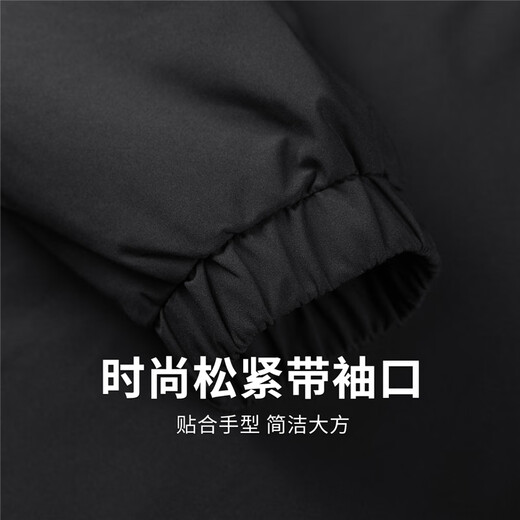 Dances with Wolves Velvet Hooded Jacket Men's 2025 Autumn and Winter New Casual Versatile Warm and Windproof Men's Thick Jacket 1019 Black 001 XL (180)