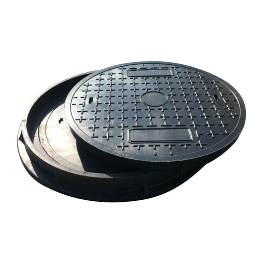 Qunlong Products Ductile iron round manhole cover Heavy-duty rainwater power sewage manhole cover 20KG round overflow well 680*780 round well manhole cover Customized by the enterprise
