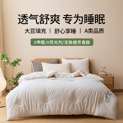 Yalu Class A mother and baby grade soy fiber quilt mother and child quilt 10 Jin [Jin equals 0.5 kg] Thickened warm winter quilt in autumn and winter single cotton quilt Class A super soft and soft - pink jade 200x230cm about 10 Jin [Jin equals 0.5 kg]-Two-person thickened winter quilt