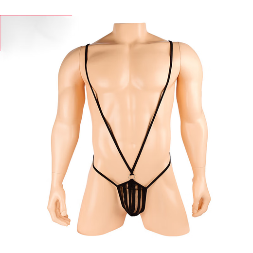 
Confidential delivery perverted masturbation full transparent men's supplies men's thong three-point nightclub sexy suit men's white sexy underwear thong men's one-piece back