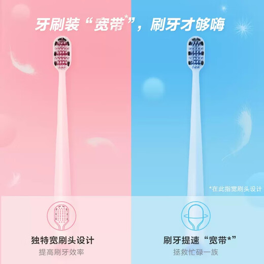舒客宽头软毛牙刷 双螺旋刷丝深洁护龈成人刷2支高效洁净抗敏新老随机