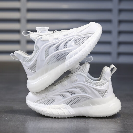 
SNOOPY Snoopy Children's Shoes Children's Sports Shoes Summer Refreshing Breathable Small White Shoes Men's and Girls Single Mesh Shoes 0011 White 32