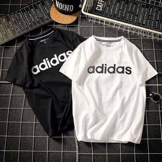 Adidas (adidas) short-sleeved men's spring new neo sports half-sleeved fashion trend casual breathable round neck short-sleeved T-shirt GP4885/white XS