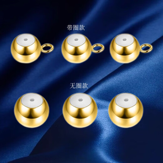 Fat Donglai same style 18k gold fixed beads silicone needle chain pearl material accessories passepartout positioning beads spacer beads without circle 4mm/piece (18k gold)