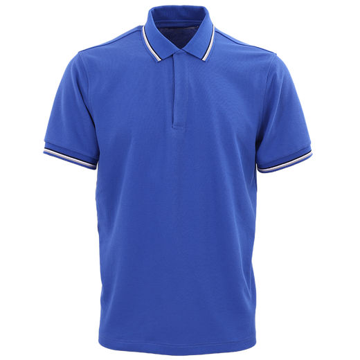 Scotoria Scartier Men's Summer Polo THIRT COULEUR COULEUR COULEUR ME MANDE COLIE CT671 ROYAL BLUE S