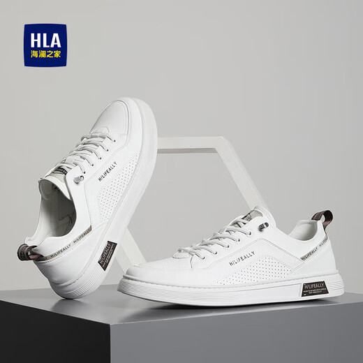 Hailan Home Men's Shoes Универсальные летние дышащие удобные туфли на доске. Случайные белые туфли мужская HAABXM2ABA0326 Белый 41