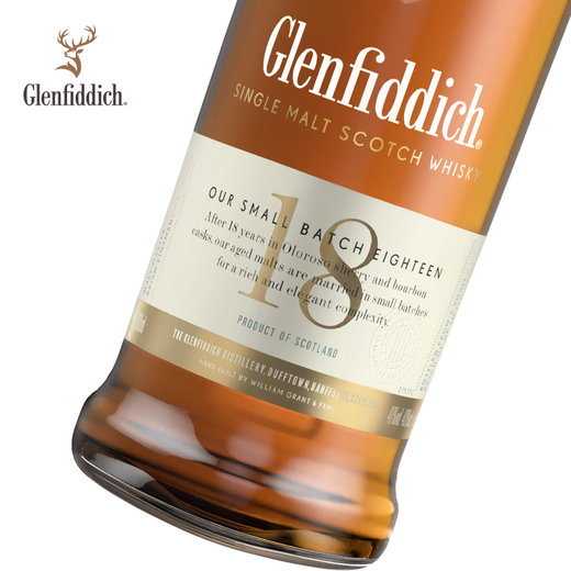 Glenfiddich Core Series 18 ans Single Malt Whisky Wine Wine Wine Gift Box 700ml Six Pack