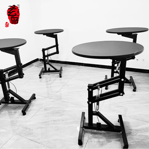 Xuanniao Pet Grooming Table Lifting Rotating Desktop Boom Rope Cat and Dog Shape Shearing Grooming Table Round Can Lift + Rotate 60X60cm
