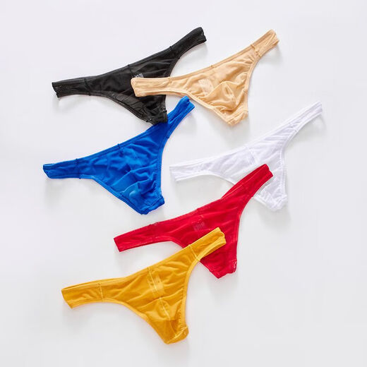 IOSN Herrenunterwäsche Herren transparent Mesh Tanga Sexy Trendy Herrenunterwäsche weiß m
