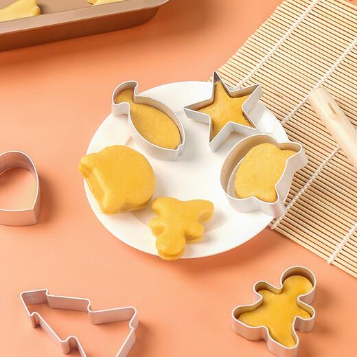 Baijie Children's Fun DIY Cookie Mold 6-piece Set Gingerbread Sugar Cookie Pressed Sugar Cookie Mold Baking Supplement Tools