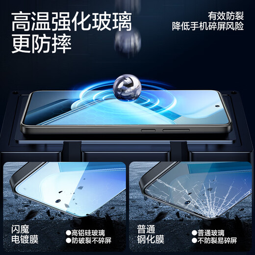 Flash Magic is suitable for vivo iqoo z9turbo+ tempered film IQOOz9 mobile phone film HD strong anti-fingerprint explosion-proof all-glass anti-fall and wear-resistant screen protection film enhanced version丨strong anti-fingerprint 2 pieces+artifact IQOO Z9Turbo/Turbo+/Z9 universal