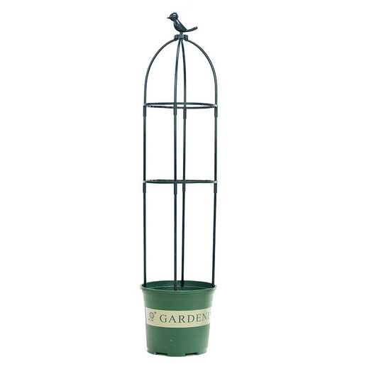 Clematis Ivy marco de trepadora marco de rosa jardinería hiedra de trepadora balcón de escalada de balcón de soporte de soporte de soporte de flores lzb a019 modelo de pájaro blanco de dos capas alto 95 cm+ para la cabeza de la ardilla