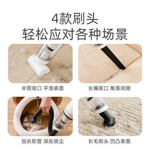 Nervous cat pet hair extractor electric cat hair cleaner cat and dog hair vacuum cleaner hair removal adsorption bed carpet short handle hair extractor (black) + 2 original filters