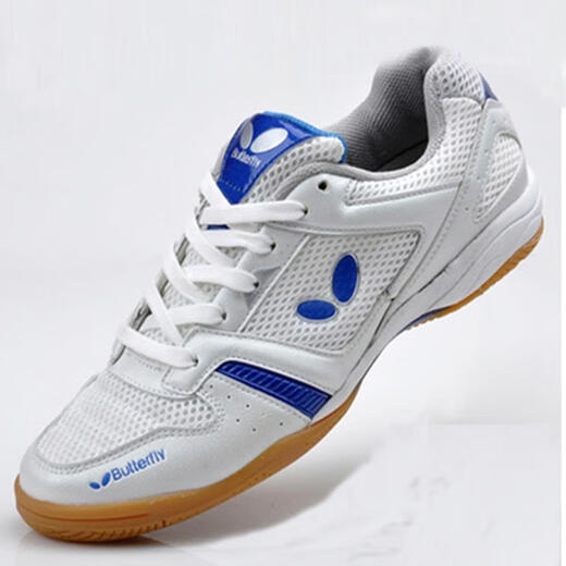 Butterfly Zapatillas de tenis de mesa Butterfly para hombre y mujer, zapatillas de entrenamiento de competición, zapatillas antideslizantes con suela de tendón transpirable WWN-1 blanco azul 41
