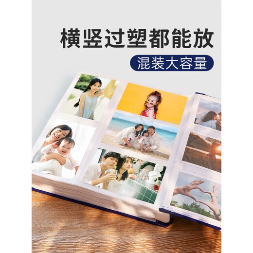 相册本纪念册5寸6寸7寸8寸插页式大容量家庭版影集混合式收纳相薄 【宋礼盒】莫奈-郁金香 白插页567810混装694张容量