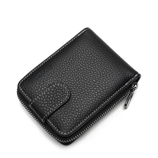 Viney driver's license leather case card holder document bag men's compact first-layer cowhide wallet document holder driving license all-in-one bag large capacity multi-functional document storage bag female black
