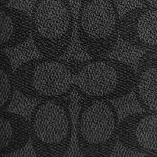 蔻驰（COACH）【圣诞礼物】奥莱男士经典标志老花证件折叠钱包卡包 QB/炭黑色/黑色