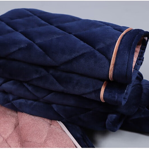 Yanxiang pajamas men's three-layer thickened coral velvet cotton in autumn and winter, middle-aged and elderly warm dad's home clothes winter style 6629 mountain badge XL code (115Jin [Jin equals 0.5 kg]-135Jin [Jin equals 0.5 kg])
