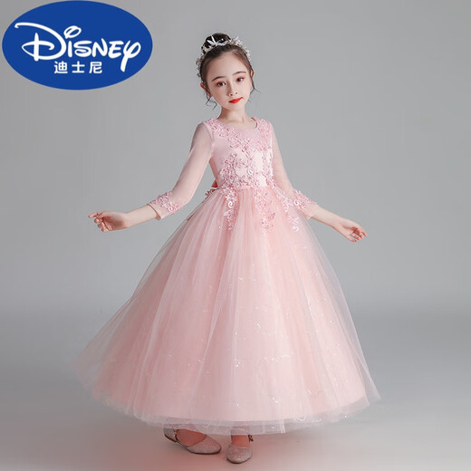 Disney (Disney) Vestido de cumpleaños para niñas Vestido de princesa de alta gama Flores para niños Flores de novia Vestido de boda Piano Ropa de rendimiento BX683 Blanco 120 cm