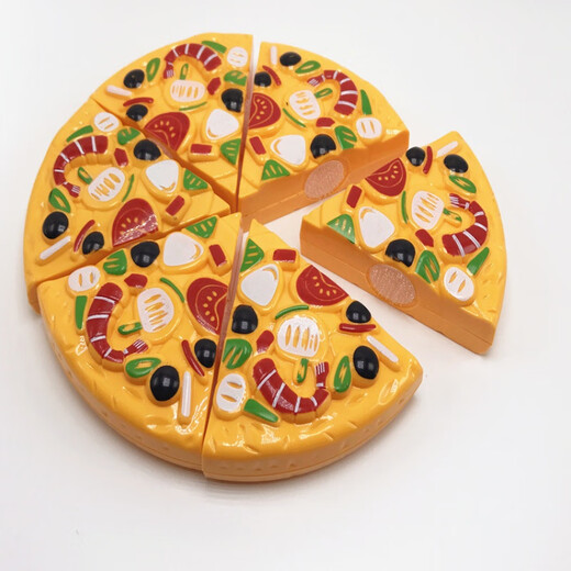 Zhongshang Children's House Playing Kitchen Toy Set Cherry Simulation Pizza Kindergarten Toys Pizza 9-piece Set